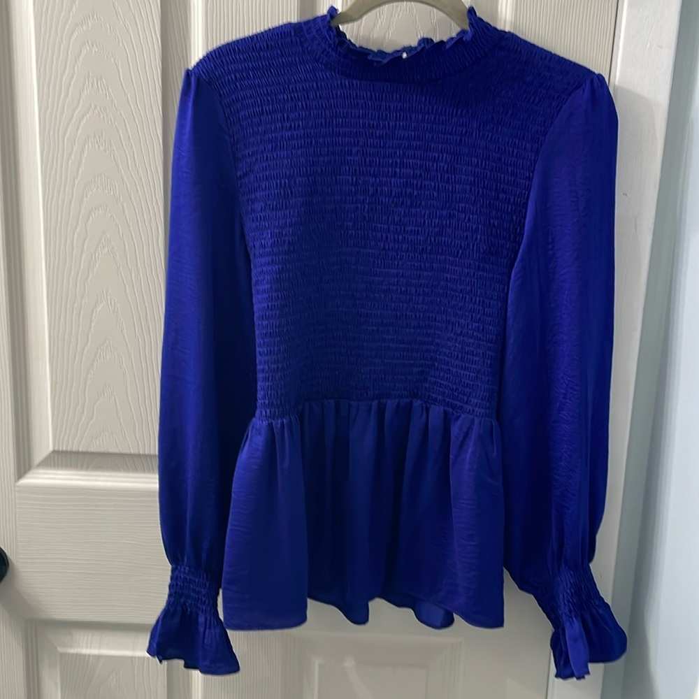 Royal blue peplum